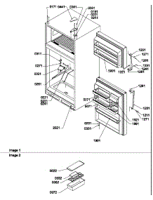 03 - Door, Hinges And Accessories parts for Amana Refrigerator TGI21VW / P1310901W W from AppliancePartsPros.com