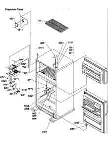 03 - Door Hinges And Fz Shelf parts for Amana Refrigerator TH18V2L / P1315702W L from AppliancePartsPros.com