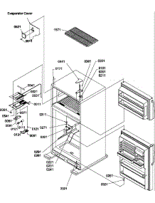 03 - Door Hinges And Fz Shelf parts for Amana Refrigerator TH21V2L / P1315901W L from AppliancePartsPros.com