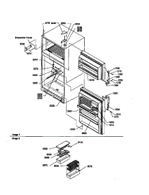 03 - Door, Hinges And Accessories parts for Amana Refrigerator THI18TW / P1302401W W from AppliancePartsPros.com