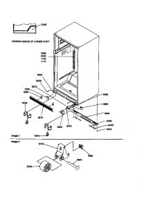 07 - Ladders, Lower Cabinet And Rollers parts for Amana Refrigerator THI18TW / P1302401W W from AppliancePartsPros.com