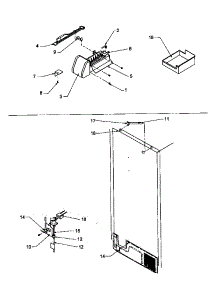 09 - Factory Installed Ice Maker parts for Amana Refrigerator THI21S3L / P1194701W L from AppliancePartsPros.com
