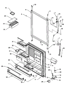 13 - Ref Door Assy parts for Amana Refrigerator THI21S3L / P1194701W L from AppliancePartsPros.com