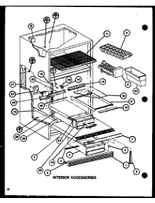 03 - Interior Accessories parts for Amana Refrigerator TJI20K / P7791145W from AppliancePartsPros.com
