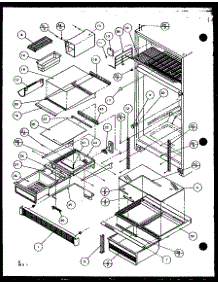 03 - Cabinet Shelving parts for Amana Refrigerator TL20QL / P1111706W L from AppliancePartsPros.com