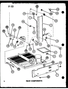 04 - Rear Components parts for Amana Refrigerator TLI18G / P7651207W from AppliancePartsPros.com