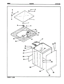 03 - Exterior parts for Norge Washer TLWL202W from AppliancePartsPros.com