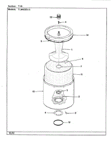 09 - Tub (Rev. F-K) parts for Norge Washer TLWM202IIA from AppliancePartsPros.com