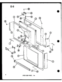 08 - Upper Door Parts Tm parts for Amana Refrigerator TM14E / P7464511W from AppliancePartsPros.com
