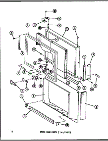 05 - Upper Door Parts parts for Amana Refrigerator TM14F / P7565802W from AppliancePartsPros.com