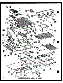 03 - Fz-Ref Parts (Tm  / Esrfc) parts for Amana Refrigerator TM14FC / P7565802W C from AppliancePartsPros.com