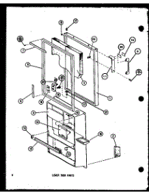 05 - Lower Door Parts parts for Amana Refrigerator TM14H1G / P7705204W G from AppliancePartsPros.com