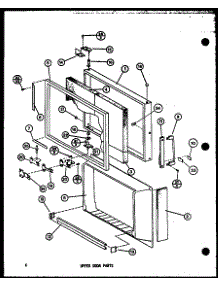 06 - Upper Door Parts parts for Amana Refrigerator TM14HL / P7705203W L from AppliancePartsPros.com
