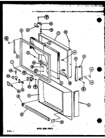 06 - Upper Door Parts parts for Amana Refrigerator TM14NL / P7705210W L from AppliancePartsPros.com
