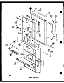 06 - Lower Door Parts parts for Amana Refrigerator TM18C-A / P7350014W A from AppliancePartsPros.com