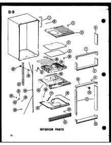 05 - Interior Parts parts for Amana Refrigerator TM18D-L / P7466001W L from AppliancePartsPros.com