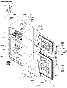 04 - Door Hinges And Accessories parts for Amana Refrigerator TM18VL / P1305902W L from AppliancePartsPros.com