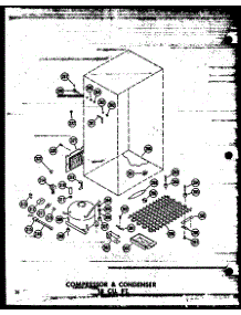 02 - Compressor & Condenser 18 Cu. Ft. parts for Amana Refrigerator TM18W-A / P6030335W A from AppliancePartsPros.com