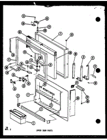 07 - Upper Door Parts parts for Amana Refrigerator TM518F-A / P7616401W A from AppliancePartsPros.com