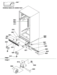 07 - Ladders, Lower Cabinet And Rollers parts for Amana Refrigerator TN22AW / P1300703W W from AppliancePartsPros.com