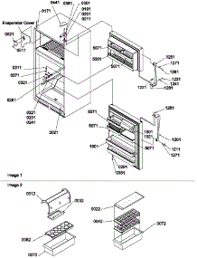 03 - Door, Hinges And Accessories parts for Amana Refrigerator TN22CW / P1300704W W from AppliancePartsPros.com