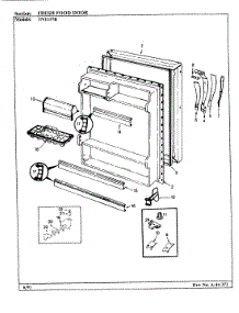 04 - Fresh Food Door parts for Admiral Refrigerator TNT157BA / AF07B from AppliancePartsPros.com