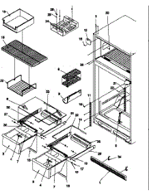 03 - Cabinet Shelving parts for Amana Refrigerator TP19AW / P1300601W W from AppliancePartsPros.com