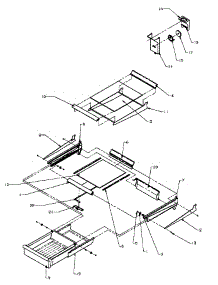 04 - Cabinet Shelving parts for Amana Refrigerator TQ18R3L / P1181809W L from AppliancePartsPros.com