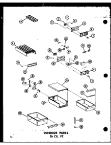 06 - Interior Parts 16 Cu. Ft. parts for Amana Refrigerator TR16B-G / P7350003W G from AppliancePartsPros.com
