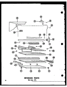 05 - Interior Parts 16 Cu. Ft. parts for Amana Refrigerator TR16J-A / P6023610W A from AppliancePartsPros.com