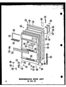 08 - Ref Door Assy 16 Cu. Ft. parts for Amana Refrigerator TR16J-AG / P6023610W G from AppliancePartsPros.com
