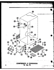 02 - Compressor & Condensor 16 Cu. Ft. parts for Amana Refrigerator TR16N / P6023628W from AppliancePartsPros.com