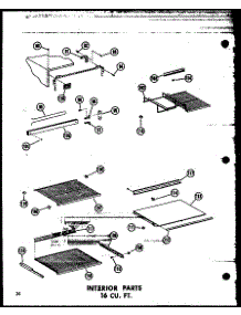 05 - Interior Parts 16 Cu. Ft. parts for Amana Refrigerator TR16N / P6023628W from AppliancePartsPros.com