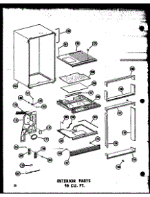 07 - Interior Parts 16 Cu. Ft. parts for Amana Refrigerator TR16N / P6023628W from AppliancePartsPros.com