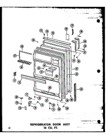 08 - Ref Door Assy 16 Cu. Ft. parts for Amana Refrigerator TR16N / P6023628W from AppliancePartsPros.com