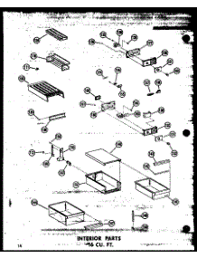 06 - Interior Parts 16 Cu. Ft. parts for Amana Refrigerator TR16W / P6030307W from AppliancePartsPros.com