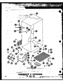 02 - Compressor & Condenser 16 Cu. Ft. parts for Amana Refrigerator TR16W / P6030328W from AppliancePartsPros.com