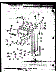 08 - Ref Door Assy 16 Cu. Ft. parts for Amana Refrigerator TR16W / P6030328W from AppliancePartsPros.com