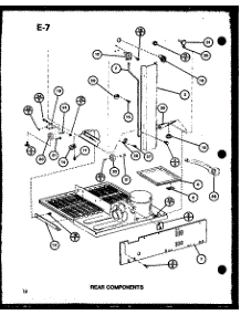 04 - Rear Components parts for Amana Refrigerator TR18G / P7651204W from AppliancePartsPros.com