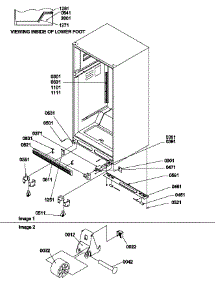 07 - Ladders, Lower Cabinet And Rollers parts for Amana Refrigerator TR18VE / P1307401W E from AppliancePartsPros.com