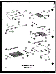 05 - Interior Parts 20 Cu. Ft. parts for Amana Refrigerator TR20B / P7350008W from AppliancePartsPros.com