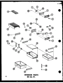 06 - Interior Parts 20 Cu. Ft. parts for Amana Refrigerator TR20B / P7350008W from AppliancePartsPros.com