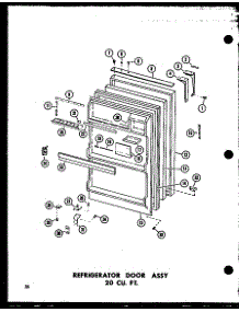 08 - Ref Door Assy 20 Cu. Ft. parts for Amana Refrigerator TR20B / P7350008W from AppliancePartsPros.com