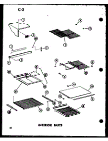03 - Interior Parts parts for Amana Refrigerator TR20FA / P7528814W A from AppliancePartsPros.com