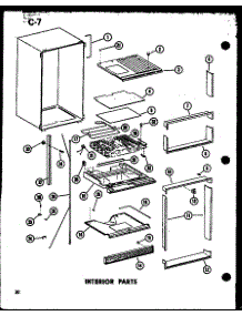 05 - Interior Parts parts for Amana Refrigerator TR20FA / P7528814W A from AppliancePartsPros.com