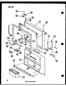 07 - Upper Door Parts parts for Amana Refrigerator TR20FA / P7528814W A from AppliancePartsPros.com