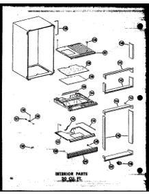 07 - Interior Parts 20 Cu. Ft. parts for Amana Refrigerator TR20W-AG / P6030361W G from AppliancePartsPros.com