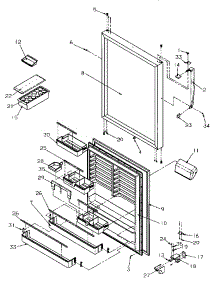 10 - Ref Door parts for Amana Refrigerator TR21S4E / P1196104W E from AppliancePartsPros.com