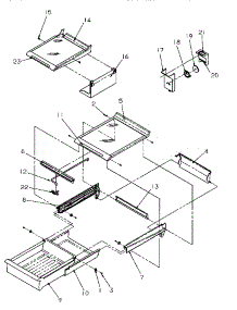 04 - Cabinet Shelving parts for Amana Refrigerator TR21S4L / P1196103W L from AppliancePartsPros.com
