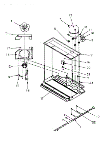 05 - Compressor Compartment parts for Amana Refrigerator TR21S4L / P1196103W L from AppliancePartsPros.com
